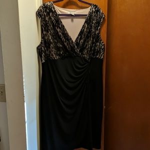Lace Top Black Dress